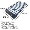 Roof Rack Basket Full Length Gutter Fit 220x 123cm fits Nissan Patrol GU GQ MQ Landcruiser 80 - Image 1