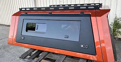 Image of Gen 2 Steel Canopy for Mitsubishi Triton MR MQ + with Pet Window Doors 